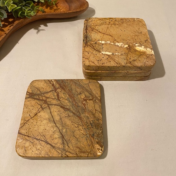 Marble stone coasters - Picture 2 of 3